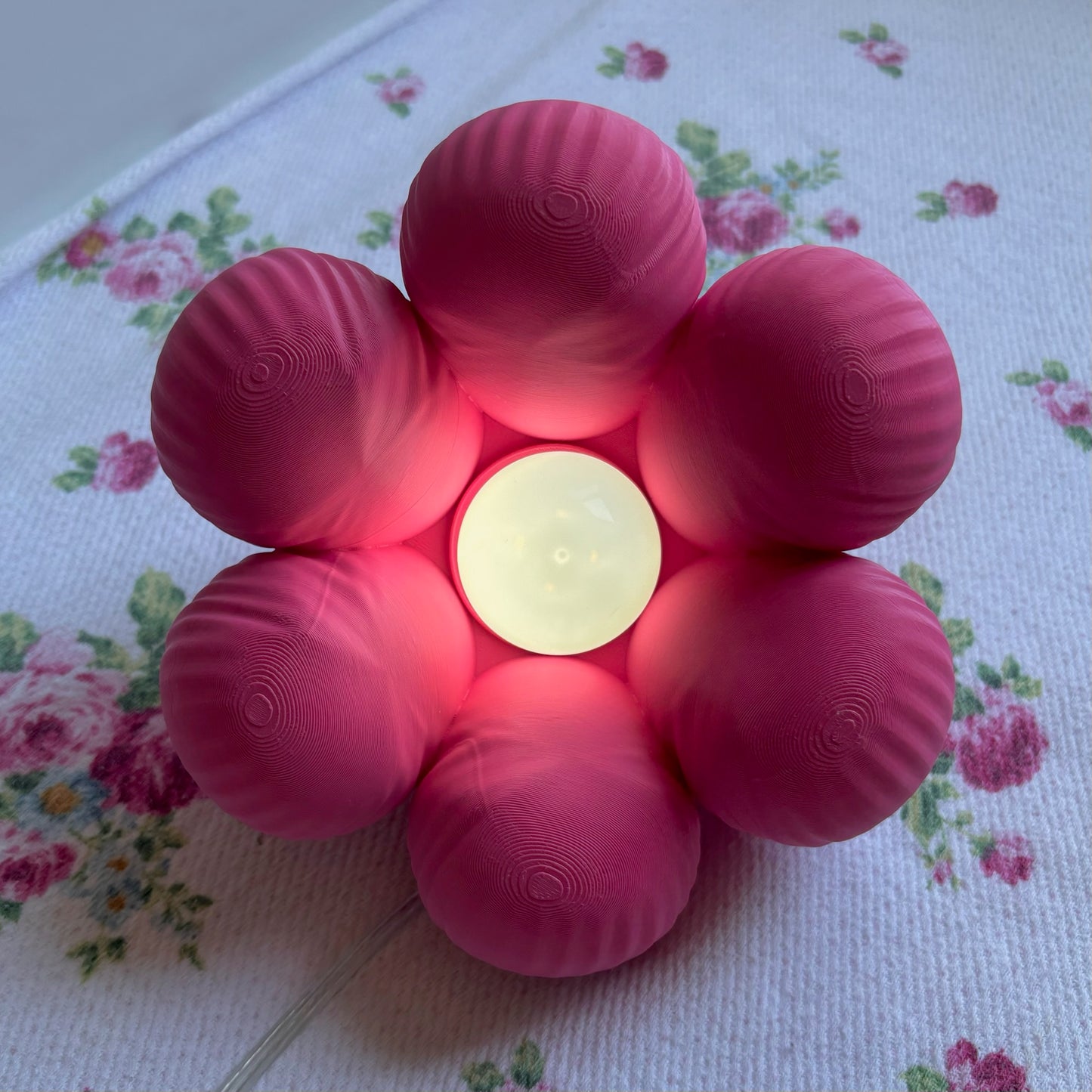 Floow Çiçek Tasarımlı LED Gece Lambası - Pembe