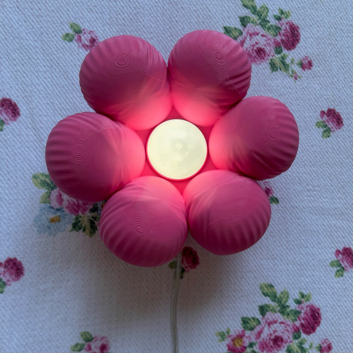 Floow Çiçek Tasarımlı LED Gece Lambası - Pembe