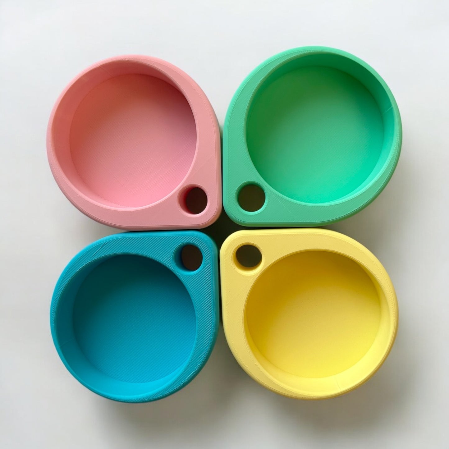 Çok Katlı Organizer Ahşap Tabanlı | Masaüstü Düzenleyici & Saklama Kutusu - Pastel Edition